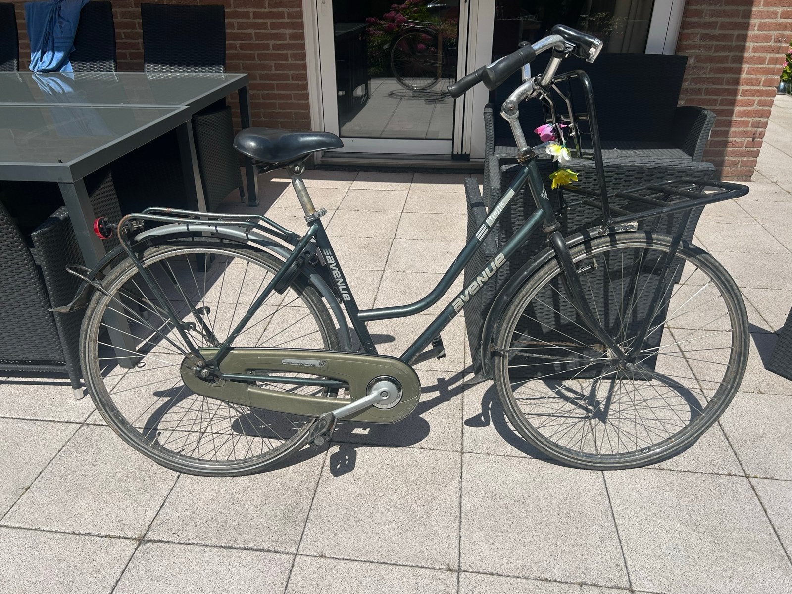 Avenue Damesfiets met Voordrager - Gebruikt €75, Velgrem, Versnellingen, Ophalen, Overige merken