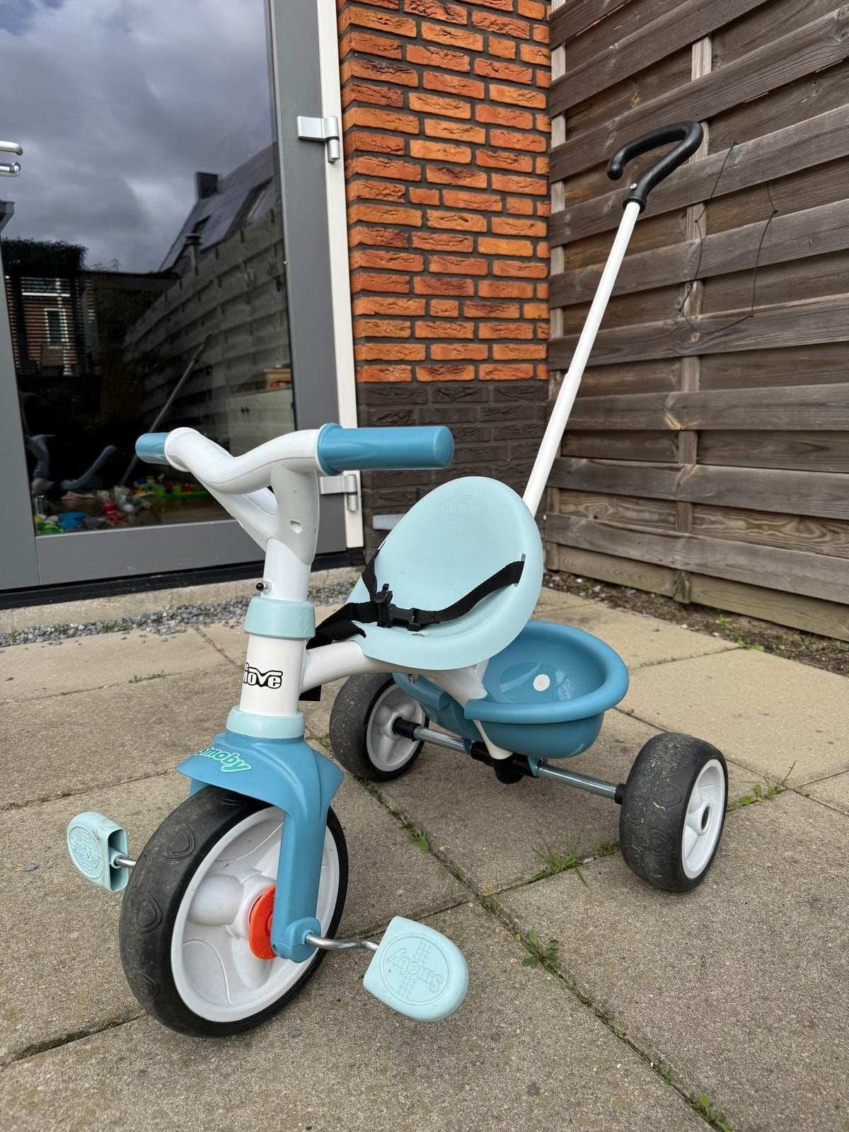 Smoby Be Move Driewieler met Duwstang - Blauw, Kinderen en Baby's, Ophalen, Gebruikt, Overige typen