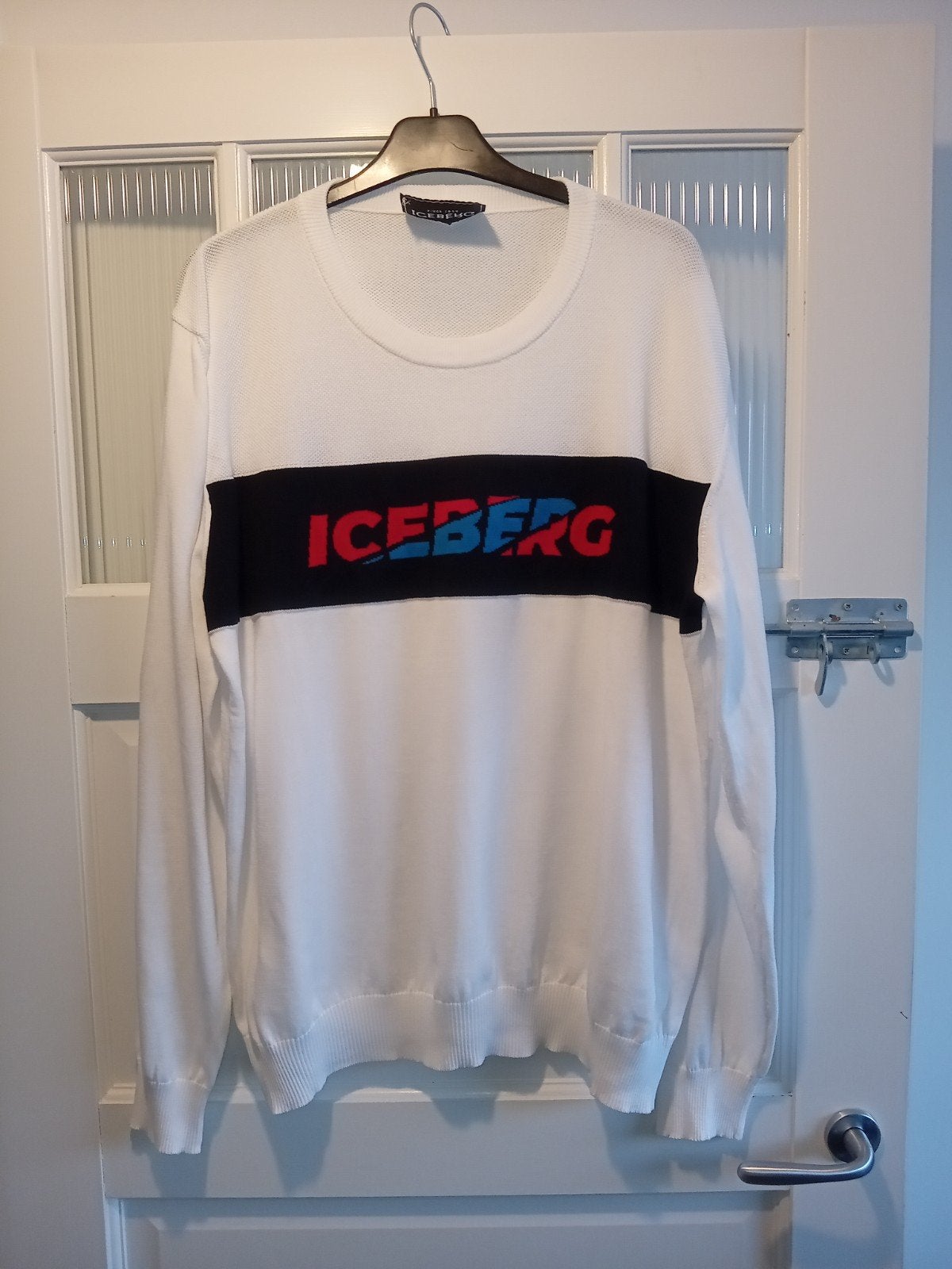 Iceberg trui wit met logo, Kleding | Heren, Wit, Overige maten, Ophalen of Verzenden, Zo goed als nieuw