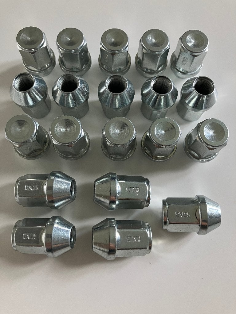 Dichte wielmoeren verzinkt M12 x 1,25 x 34, Ophalen of Verzenden, Nieuw