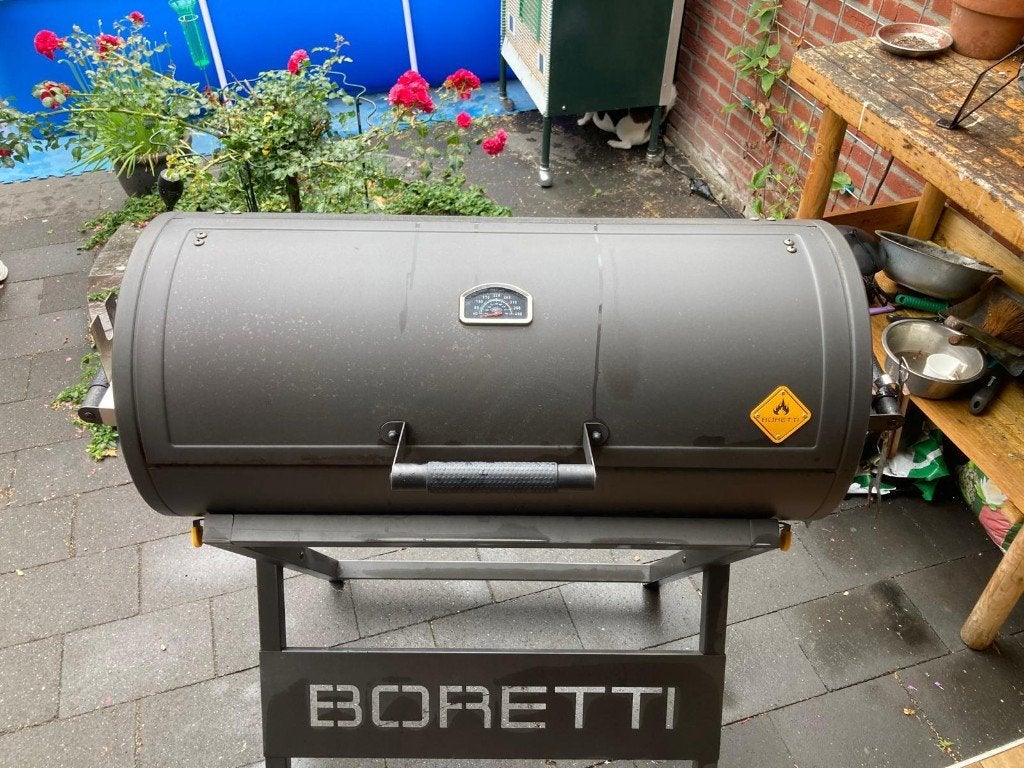Boretti Barilo Houtskoolbarbecue incl. Boretti accessoires!, Tuin en Terras, Houtskoolbarbecues, Ophalen, Gebruikt, Boretti, Met accessoires