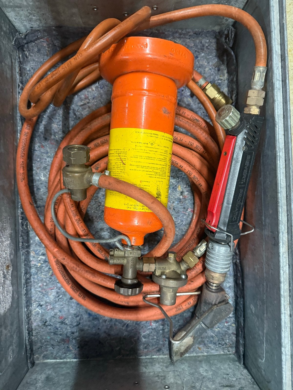 Sievert Promatic brander met slang en drukregelaar, Ophalen of Verzenden, Gebruikt, Overige typen, Overige merken