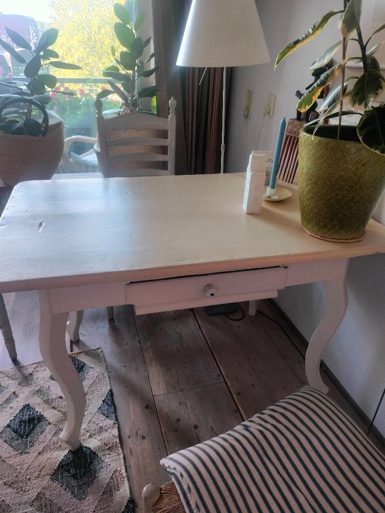 Antieke Franse Brocante Tafel uit 1880 - 127x84x80cm, Ophalen
