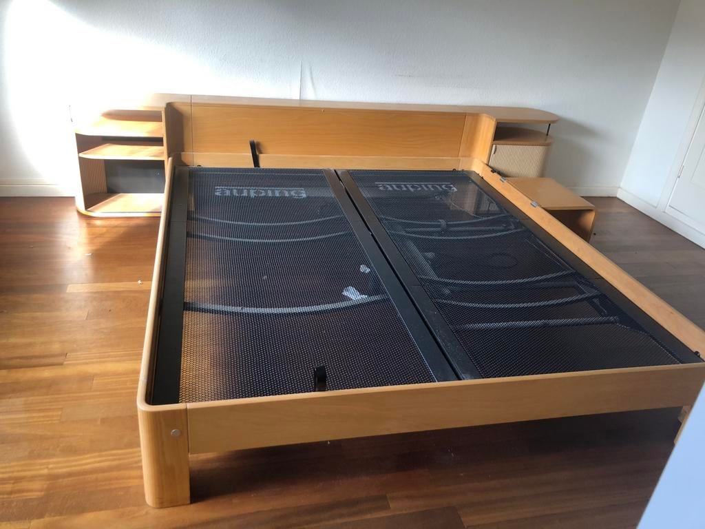 Auping auronde 2 persoonsbed met ombouw, Ophalen, Tweepersoons, Zo goed als nieuw, 180 cm
