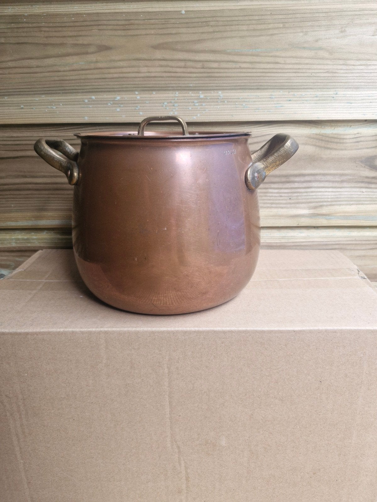 Vintage Koperen Maggi Pan met Deksel, Ophalen of Verzenden, Koper