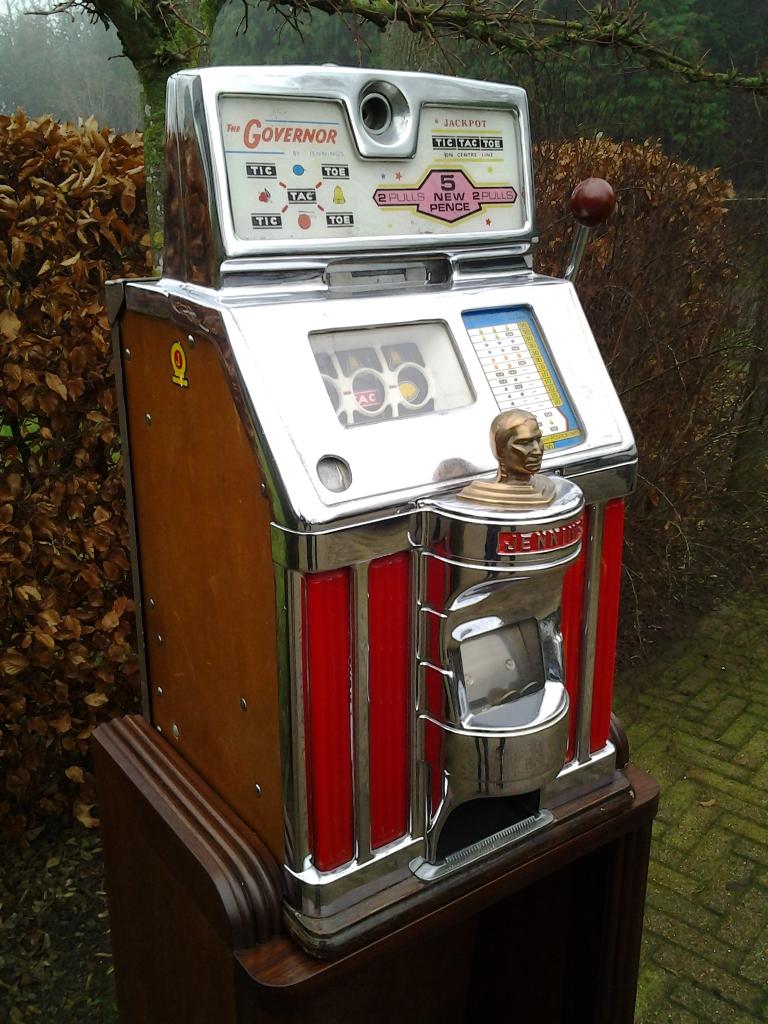 fifties sixties Jennings Governor eenarmige bandiet gokkast, Verzamelen, Automaten | Gokkasten en Fruitautomaten, Overige munten