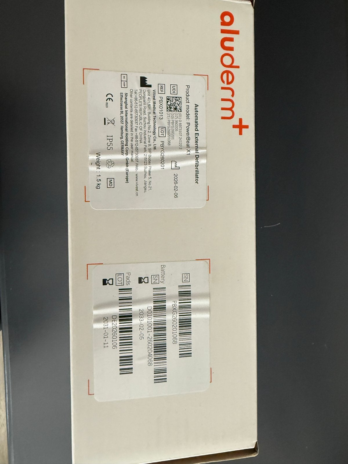 Nieuwe Aluderm+ AED (Automatische Externe Defibrillator), Ophalen of Verzenden, Nieuw