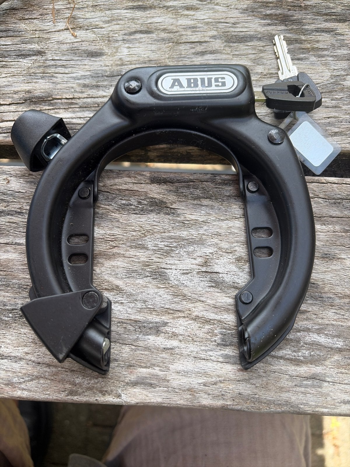 ABUS 4850 Ringslot met alle orginele sleutels - Zwart, Ophalen of Verzenden, Zo goed als nieuw, Ringslot