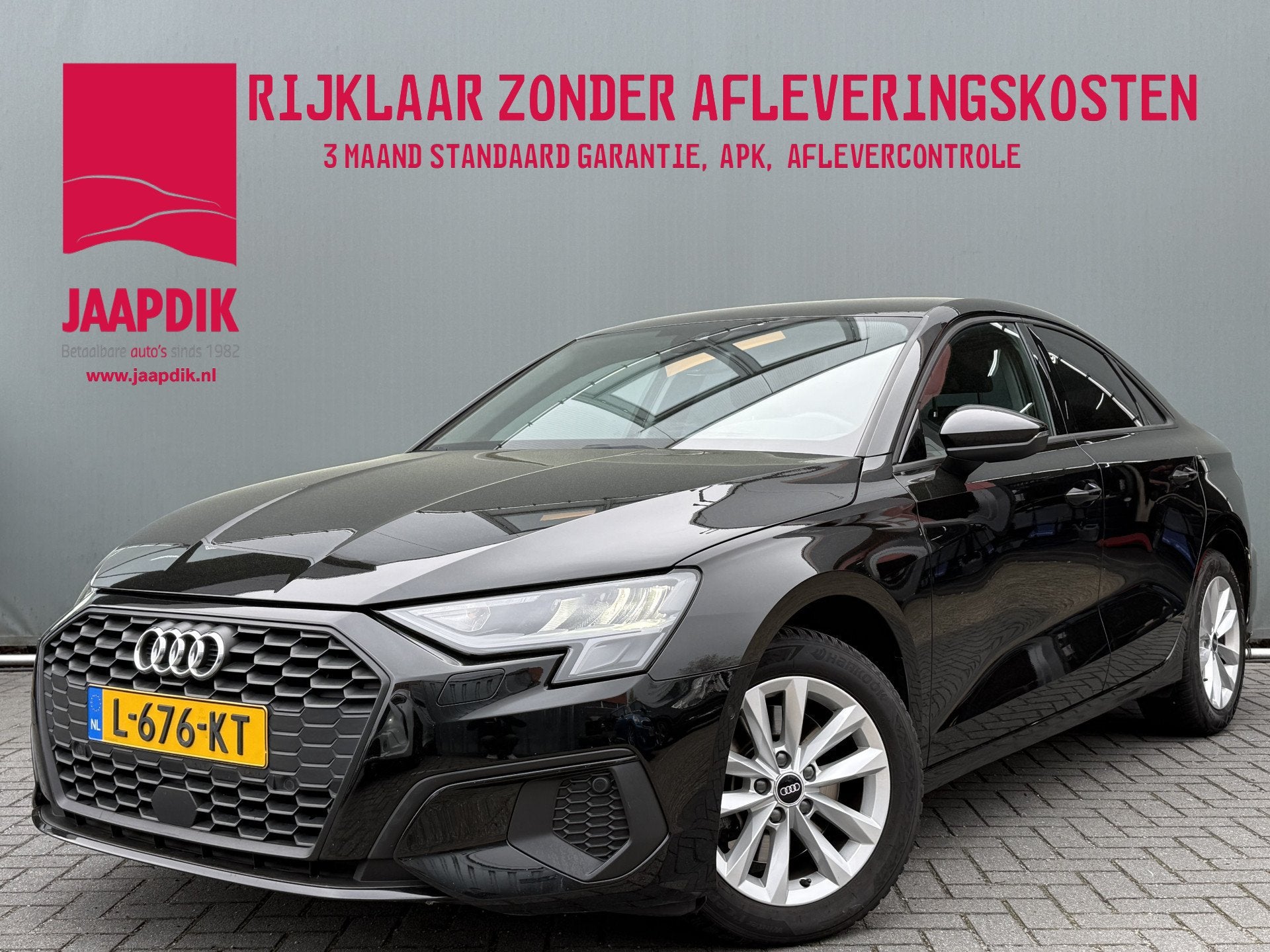 Audi A3 Limousine BWJ 2021 30 TFSI 111 PK Pro Line AUTOMAAT, Stof, Gebruikt, Met garantie (alle), Zwart