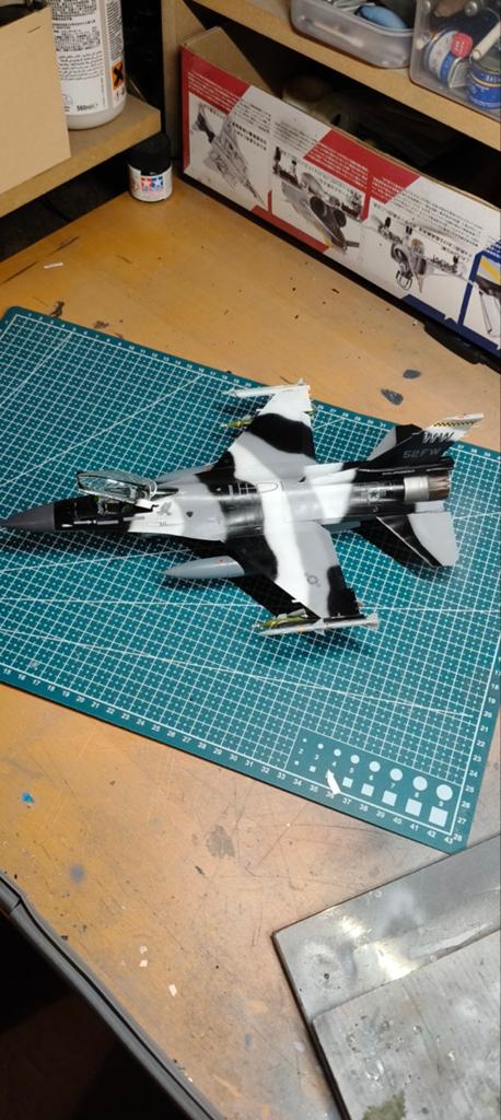 F16C Agressor 1:48 gebouwd, Ophalen of Verzenden, Groter dan 1:72, Overige merken