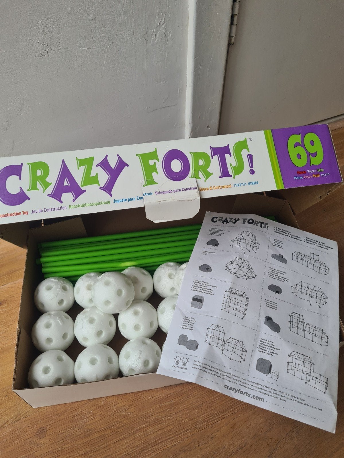 Crazy Forts! Glow in the dark 69-delig bouwset, Ophalen of Verzenden, Zo goed als nieuw, Overige merken