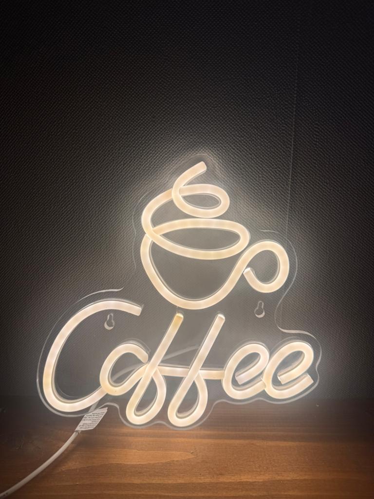 Koffie coffee neon lamp nieuw, Ophalen of Verzenden, Nieuw