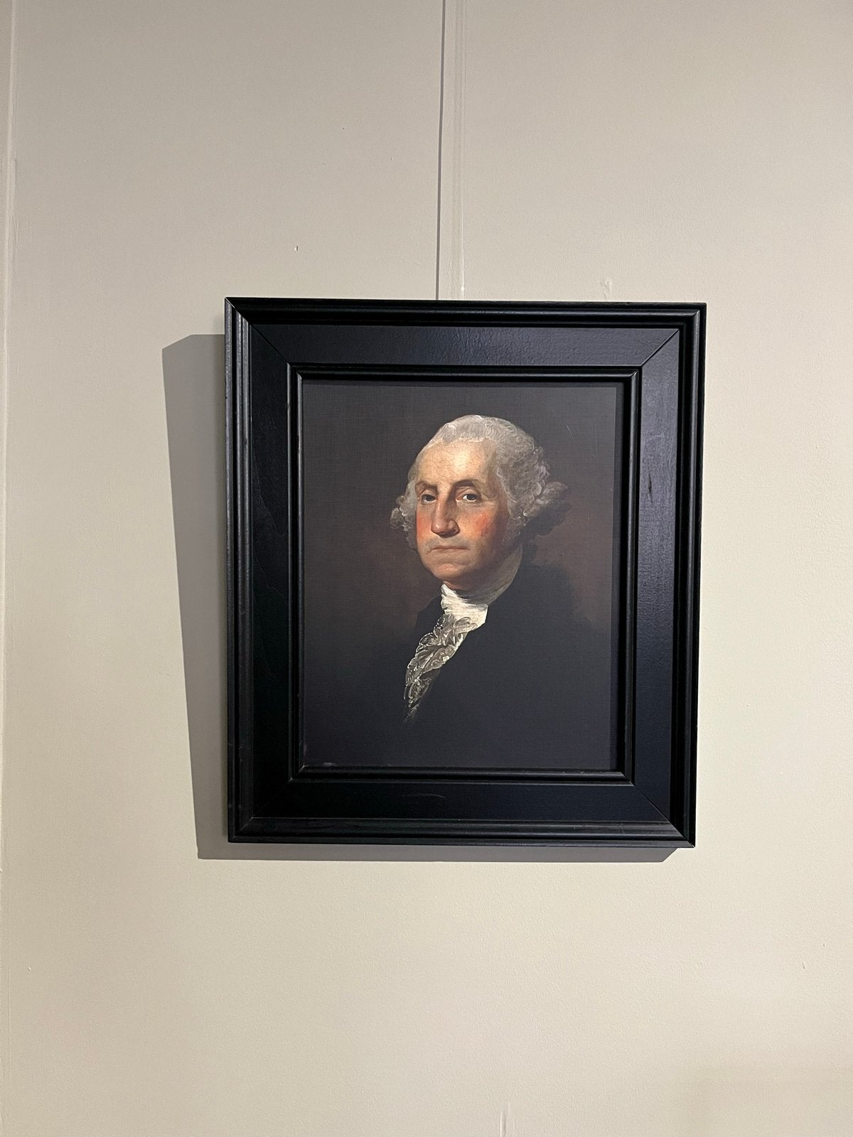 Portret George Washington, 58x50cm, Ingelijst, Antiek en Kunst, Kunst | Schilderijen | Klassiek, Ophalen, Doek, Portret of Personen