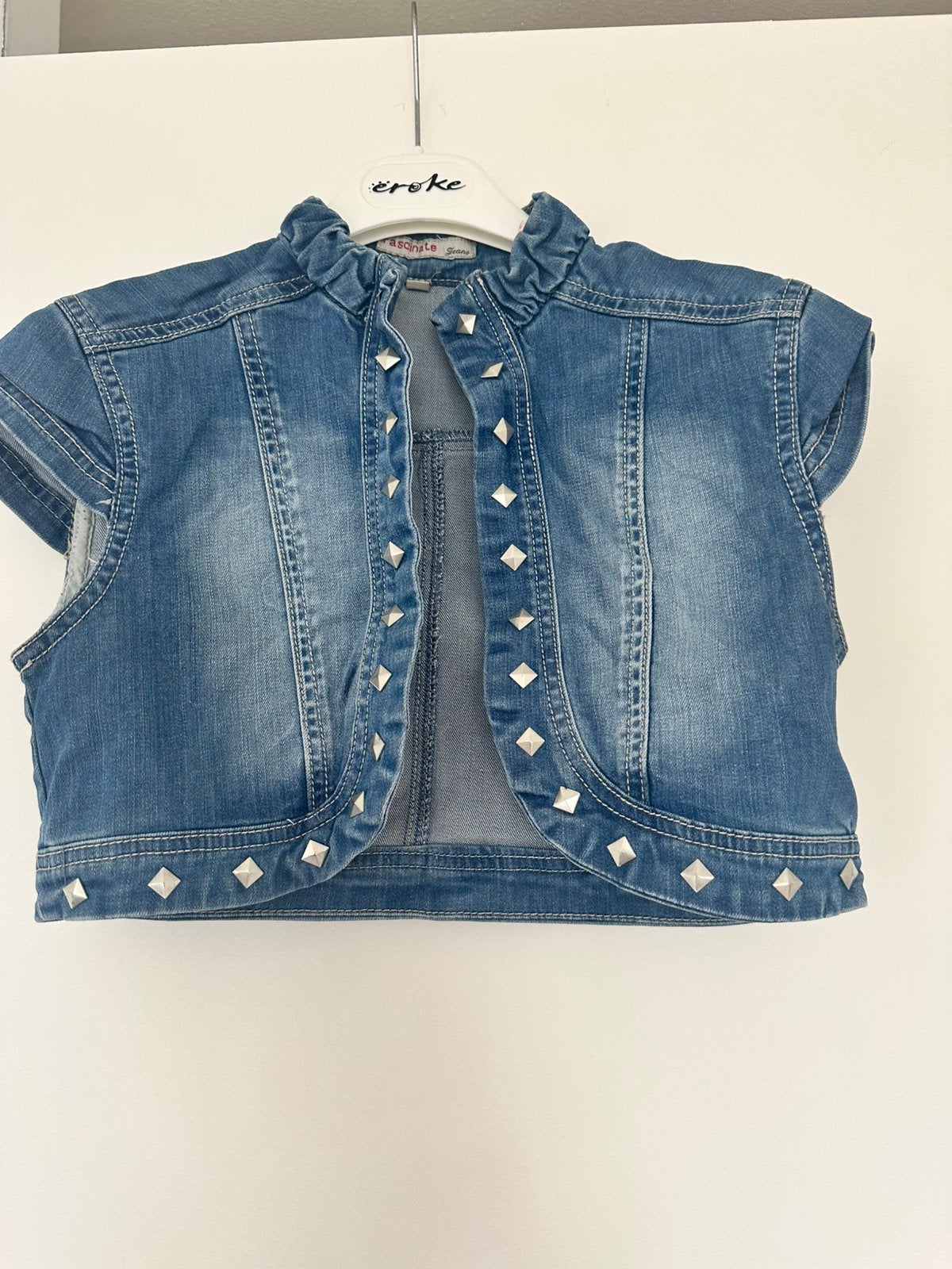 Stoer spijkergilet mt m, Kleding | Dames, Ophalen of Verzenden, Zo goed als nieuw, Blauw