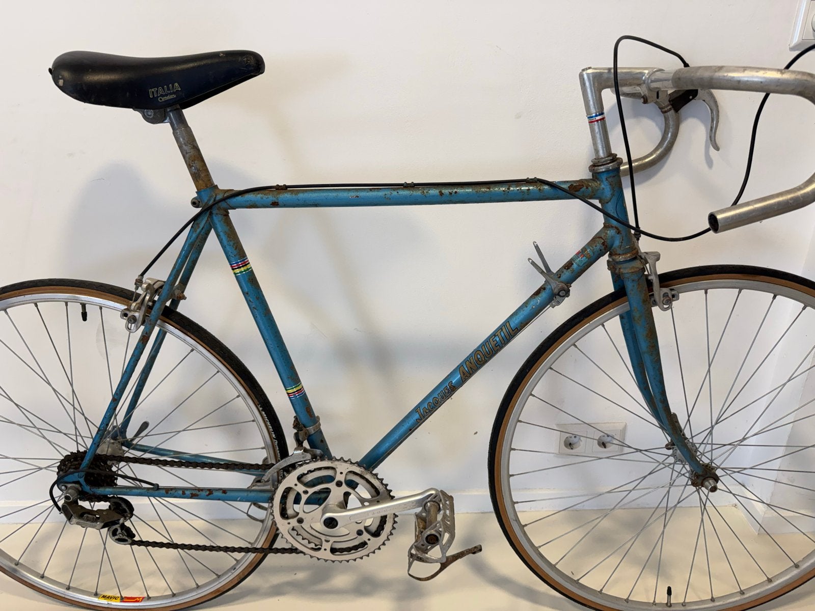 Vintage Jacques Anquetil racefiets - Opknapper, 28 inch, Gebruikt, Staal, Meer dan 20 versnellingen