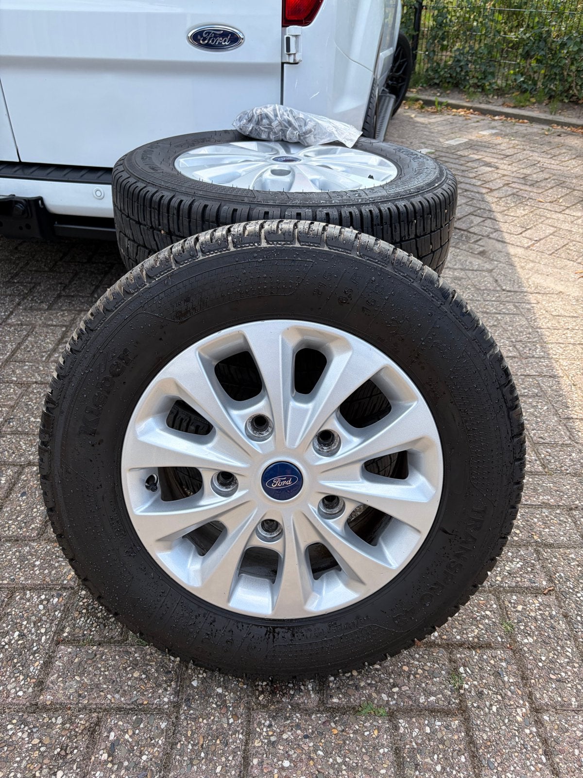 Alu velgen 4x All Season banden Ford Transit Custom, Auto-onderdelen, Banden en Velgen, Ophalen, 16 inch, Banden en Velgen, All Season