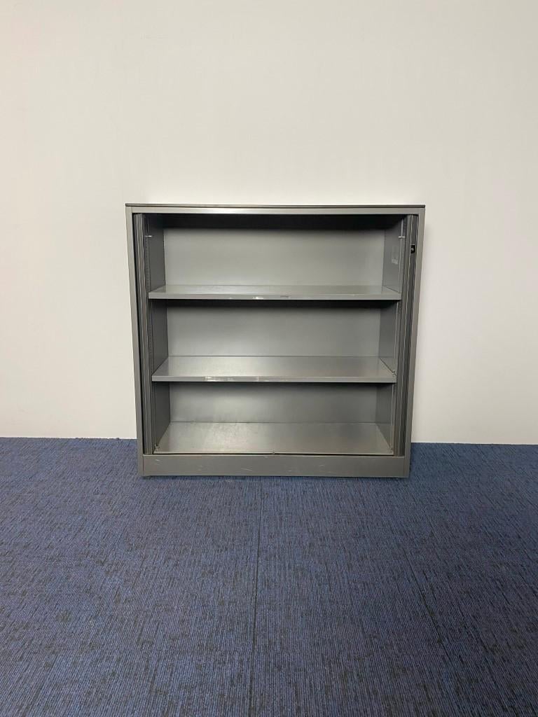 1 x Roldeurkast Ahrend, antraciet, H 120 x B 120 x D 45 cm., Huis en Inrichting, Bureaus, Ophalen, Gebruikt