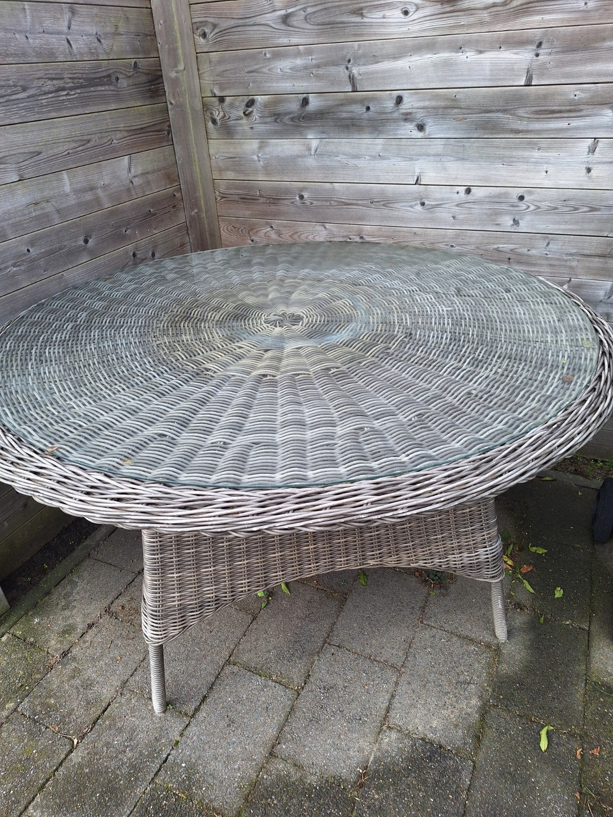 tuintafel rond 140, Tuin en Terras, Ophalen, Rond, Kunststof