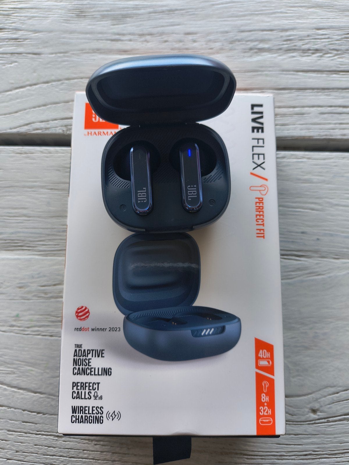 JBL Live Flex Draadloze Oordopjes - Blauw, Audio, Tv en Foto, Koptelefoons, In-ear, JBL, Draadloos, Nieuw