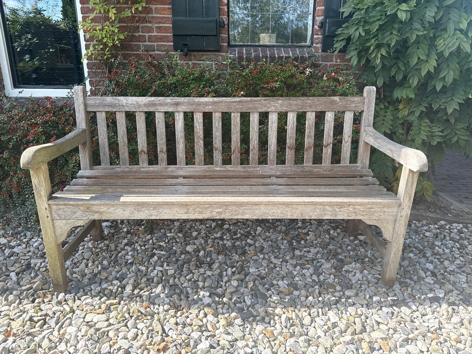 Teakhouten tuinbank - Vintage en duurzaam, Tuin en Terras, Ophalen of Verzenden, Gebruikt, Teakhout