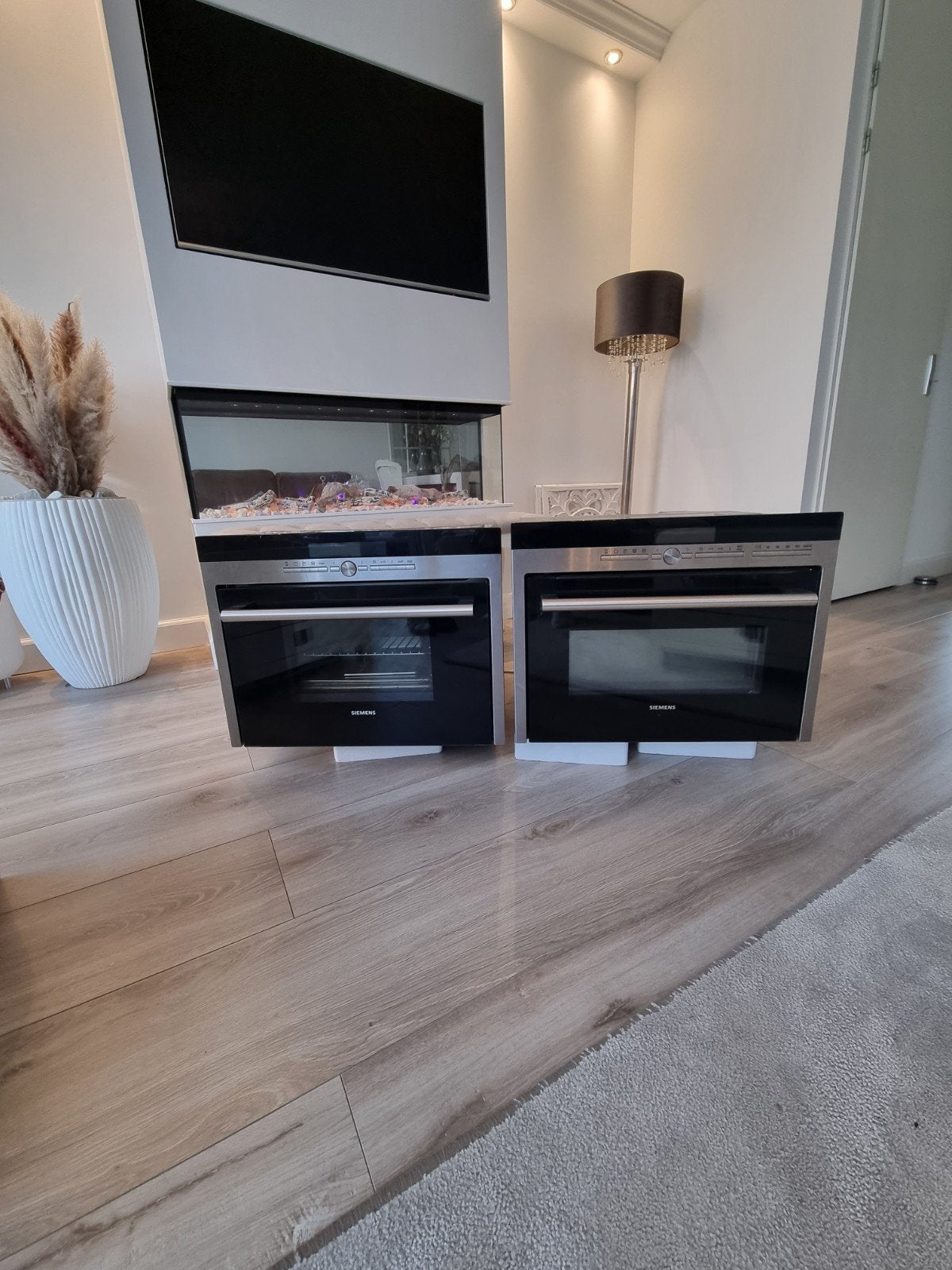 Nette Siemens Set combi oven magnetron en combi stoomoven, 45 tot 50 cm, 60 cm of meer, Siemens, Ophalen of Verzenden