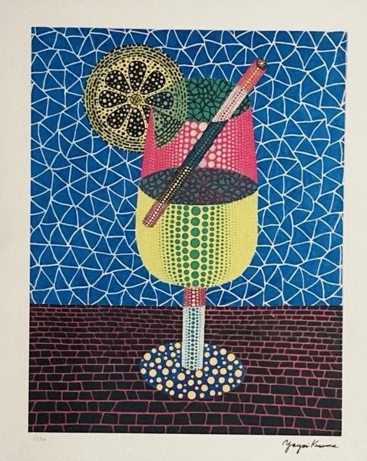 Yayoi Kusama : litho (40 bi 50 cm), Antiek en Kunst, Ophalen of Verzenden