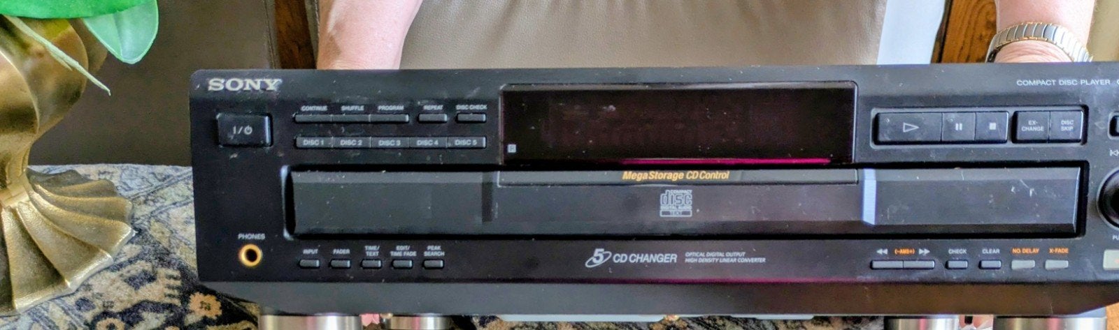 cd speler + wisselaar 5 disc, Ophalen, Gebruikt, Sony, Wisselaar