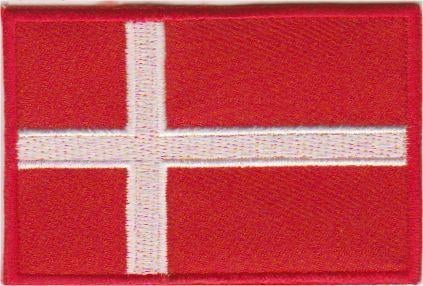 Denemarken vlag stoffen opstrijk patch embleem #2, Diversen, Ophalen of Verzenden, Nieuw