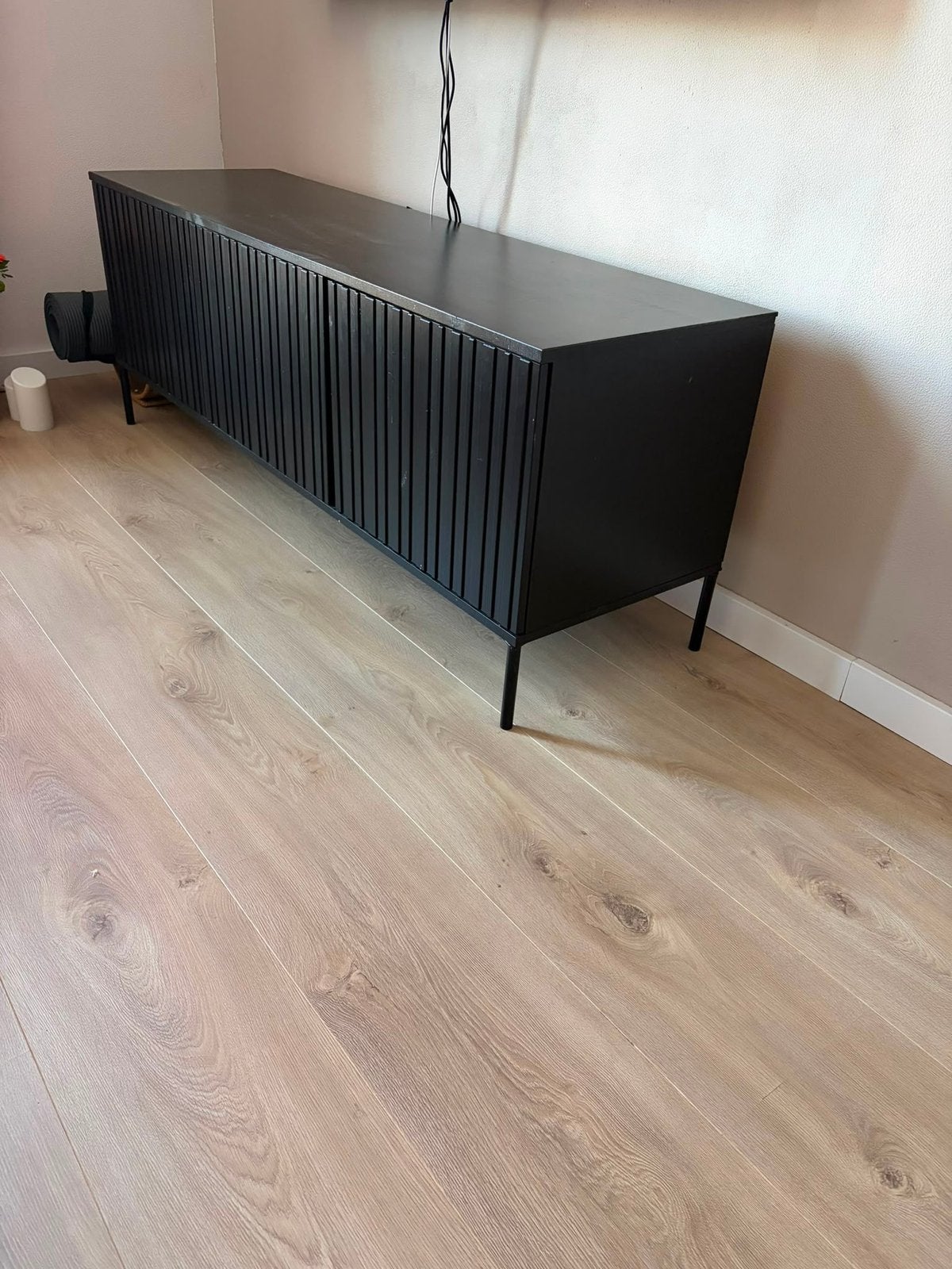 Tv meubel zwart, Ophalen, Gebruikt, 25 tot 50 cm