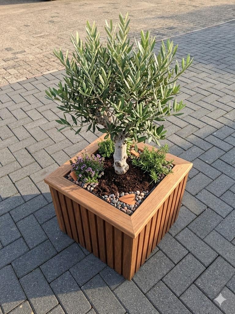 Mooie houten plantenbakken op aanvraag, Vierkant, Nieuw, Ophalen of Verzenden, Balkon