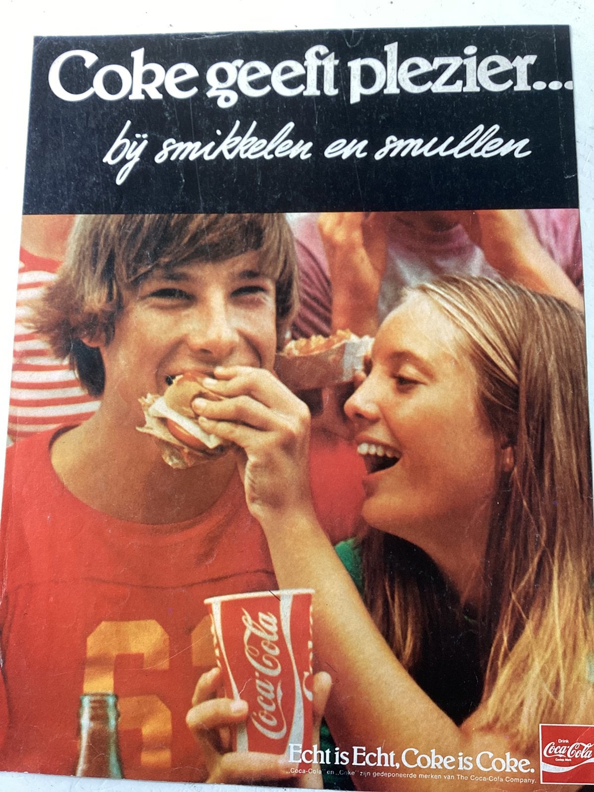 Advertentie Coca Cola, Verzenden, Zo goed als nieuw, Overige typen