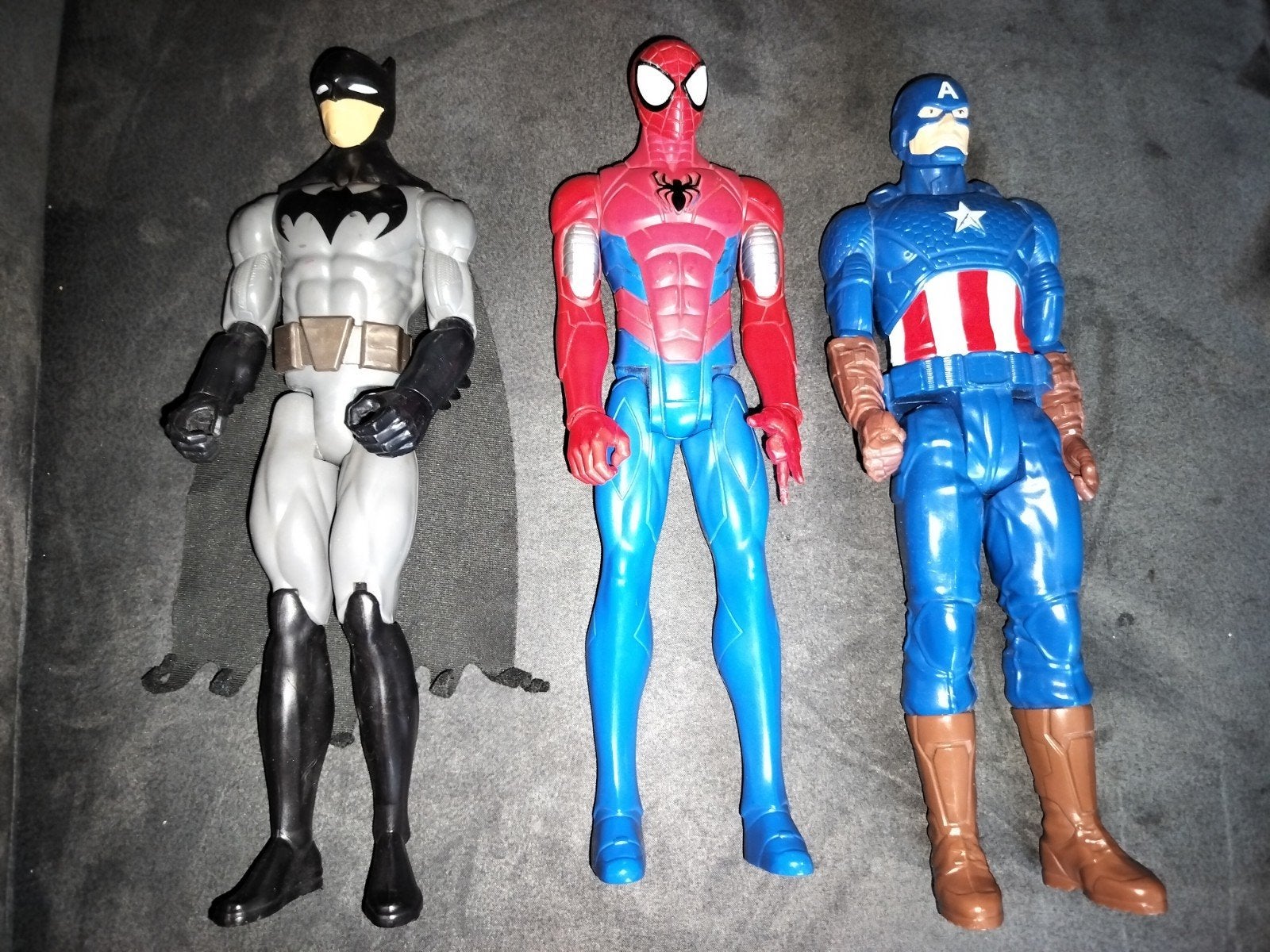 Batman, Spiderman en Captain America actiefiguren, Ophalen of Verzenden, Gebruikt
