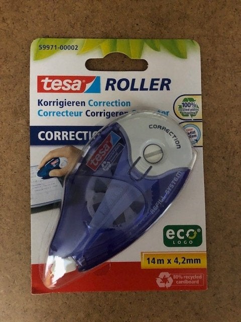 Correctieroller Tesa 14 m x 4,2 mm, Ophalen of Verzenden, Nieuw