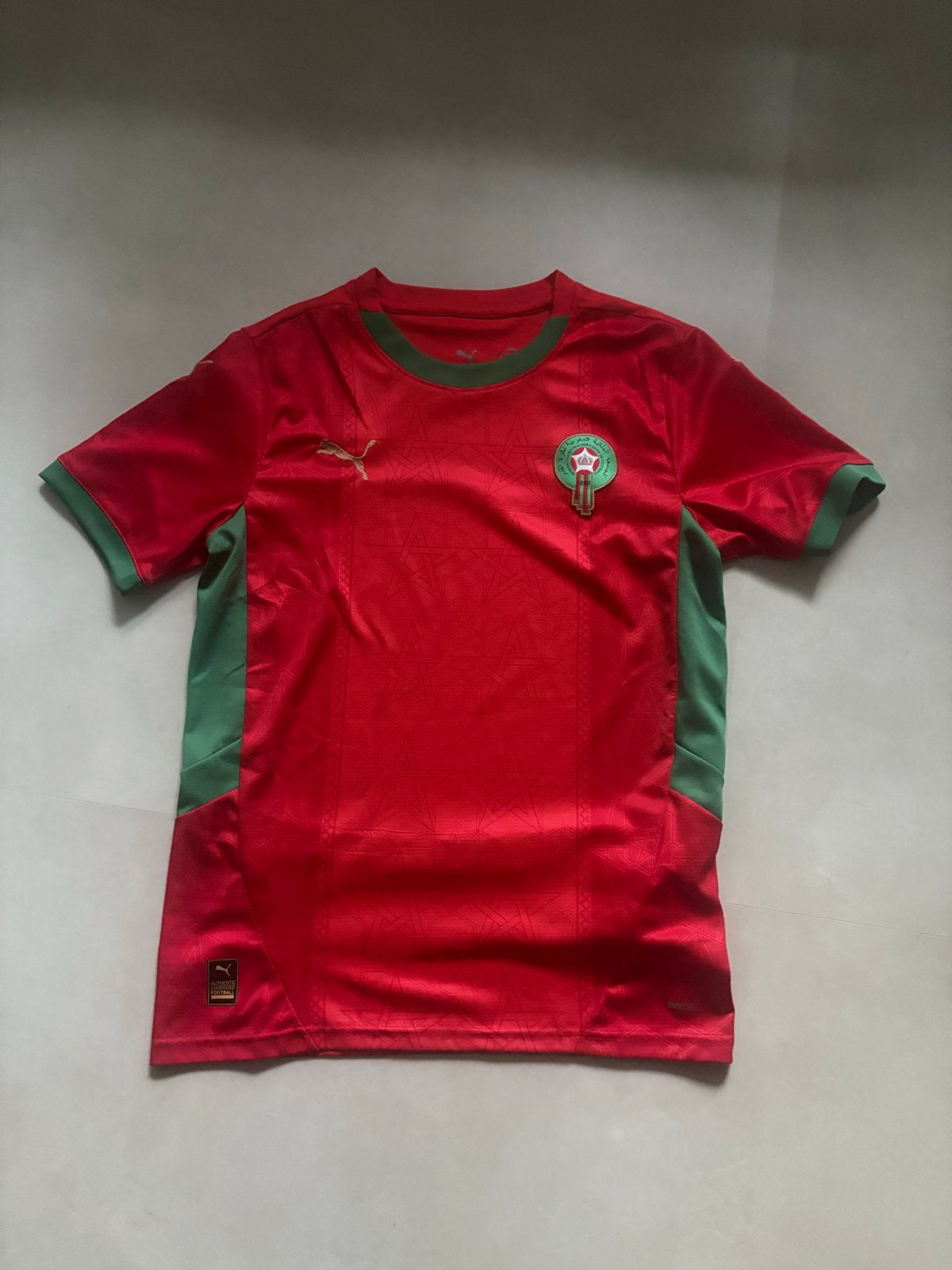 Marokko Thuistenue Maat M - Voetbalshirt, Kleding | Heren, Ophalen of Verzenden, Zo goed als nieuw, Maat 48/50 (M), Rood