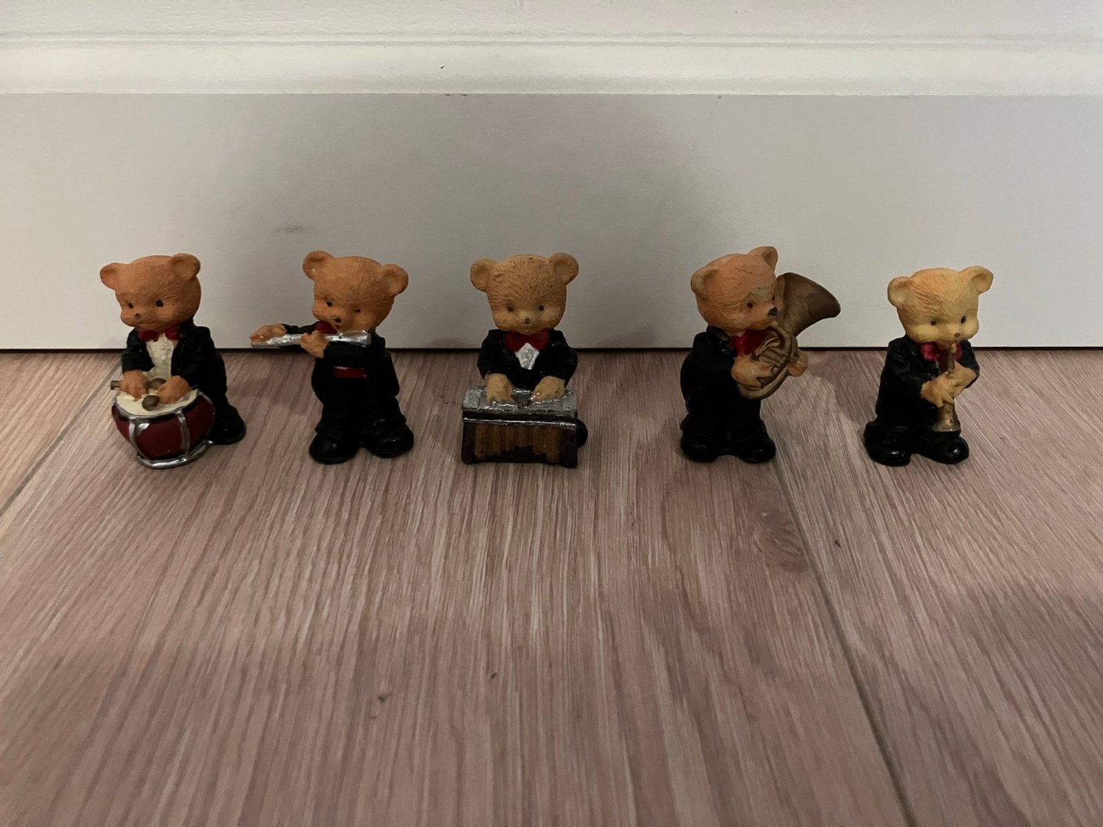 Kerst orkest beertjes - Set van 5, Verzenden, Gebruikt, Beeldje, Overige merken