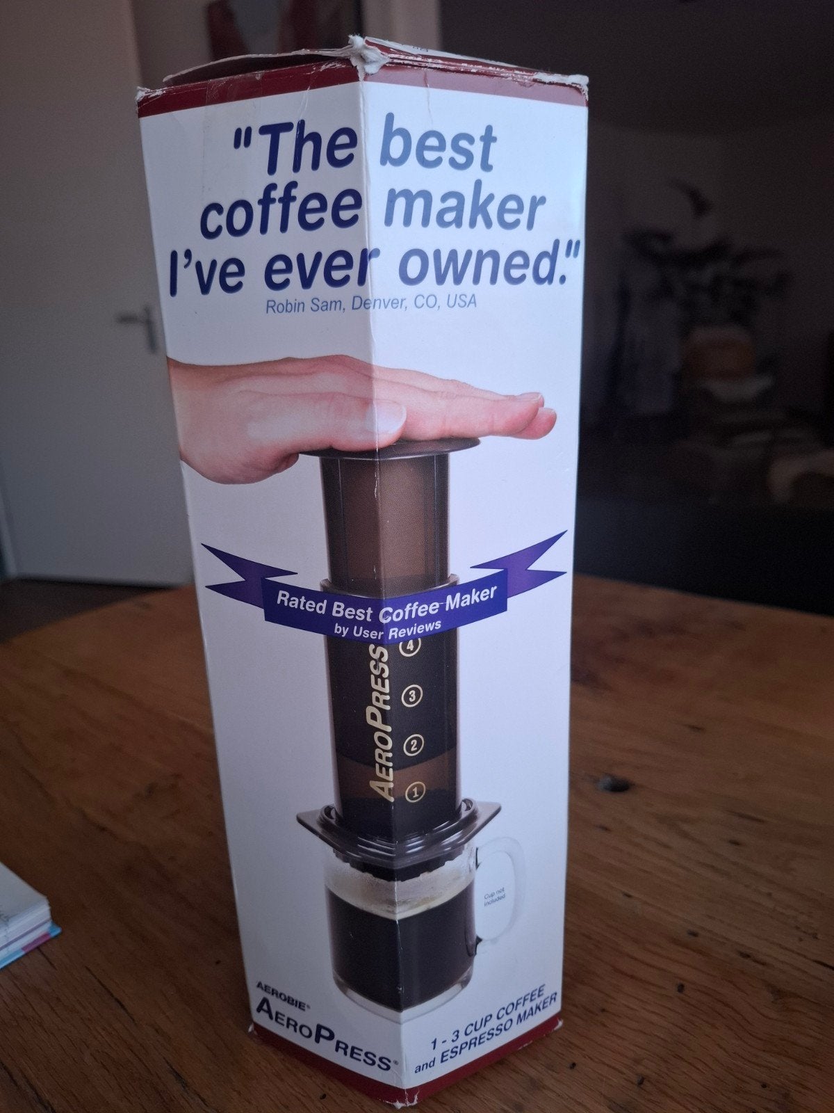 Aeropress koffiezetapparaat, handmatig, Ophalen, Zo goed als nieuw