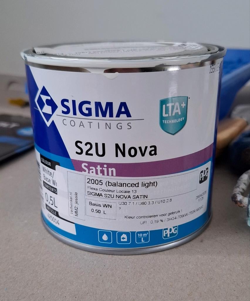 Sigma S2U Nova 0,5 liter wit, Ophalen, Wit, Lak