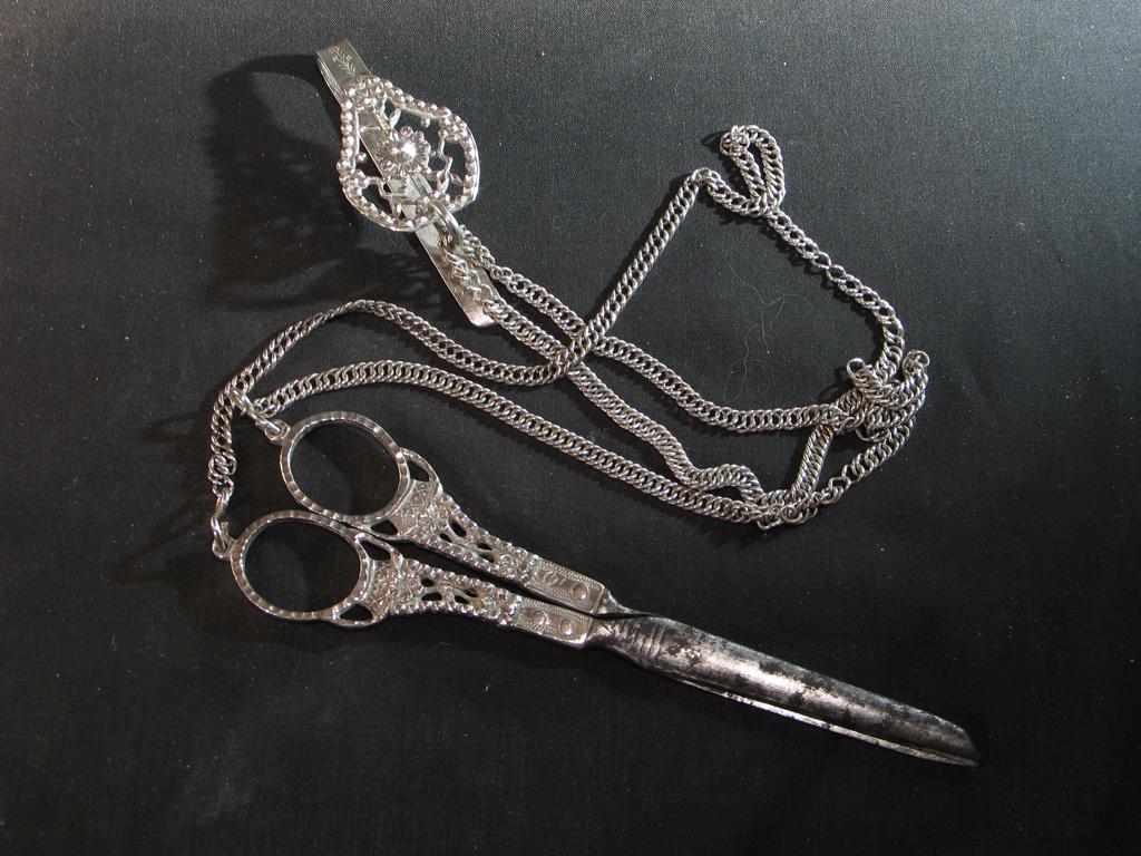 Schaar met haak antiek zilver Amsterdam C. Oepkes 1821. 2165, Ophalen of Verzenden, Zilver