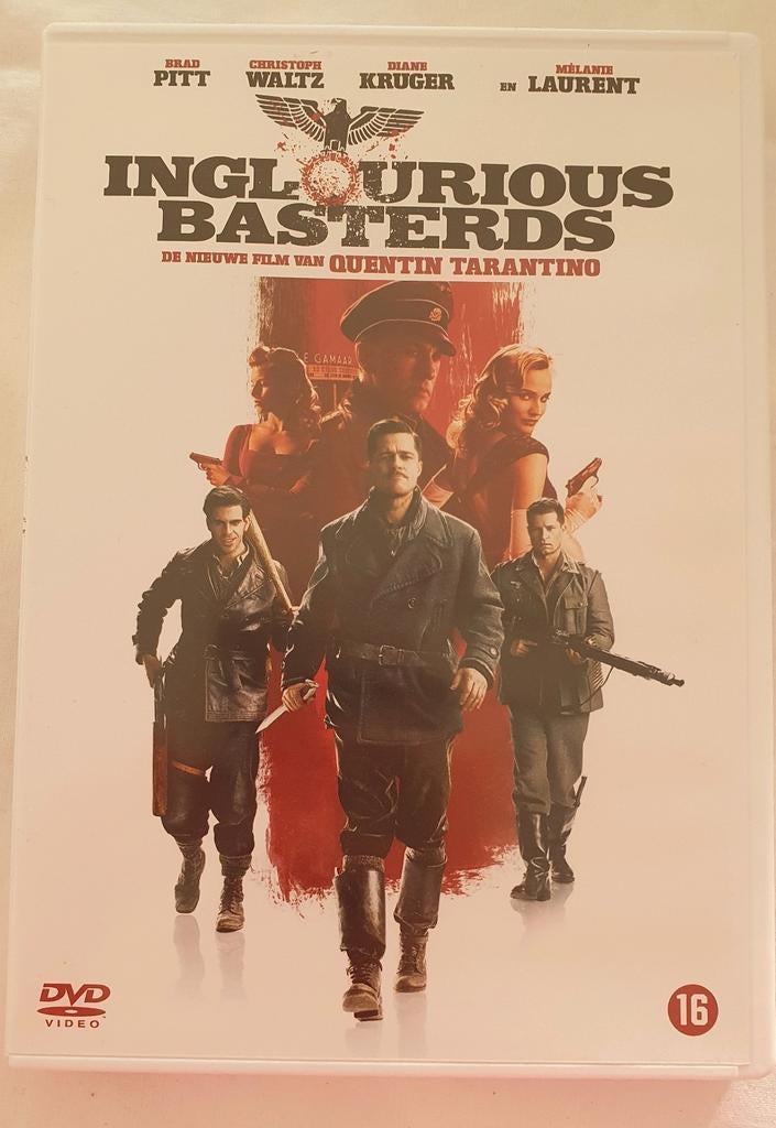 Inglourious Basterds DVD - Quentin Tarantino, Cd's en Dvd's, Dvd's | Actie, Gebruikt, Actiethriller, Vanaf 16 jaar, Ophalen of Verzenden