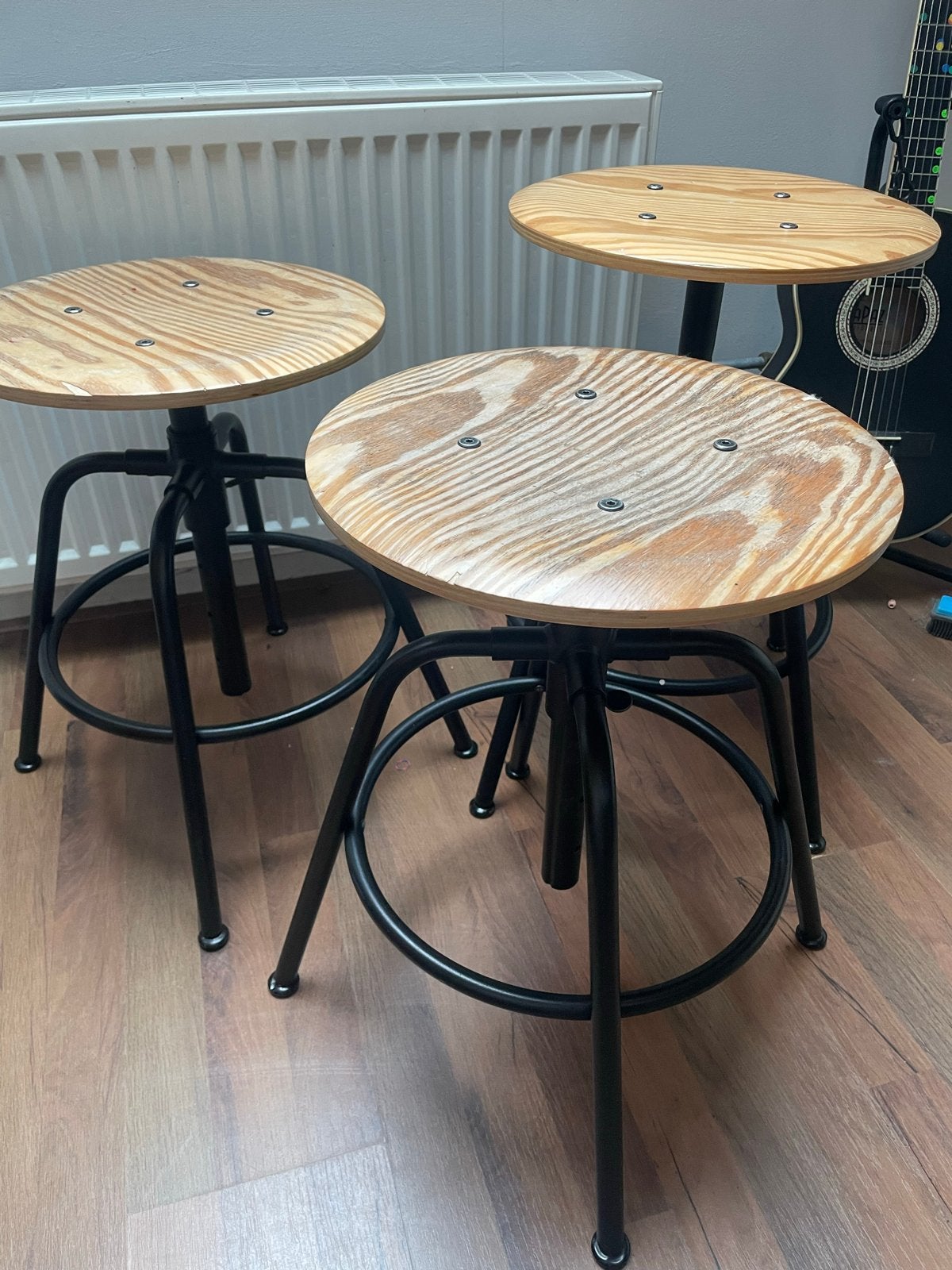 IKEA Kullaberg Krukken - 3 stuks, Huis en Inrichting, Krukjes, Ophalen, In hoogte verstelbaar, Gebruikt, Hout