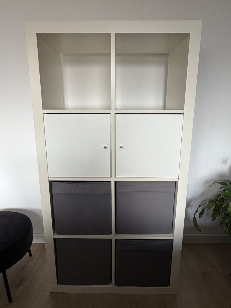 IKEA vakkenkast Kallax wit, Ophalen, Gebruikt, 100 tot 150 cm, 50 tot 100 cm