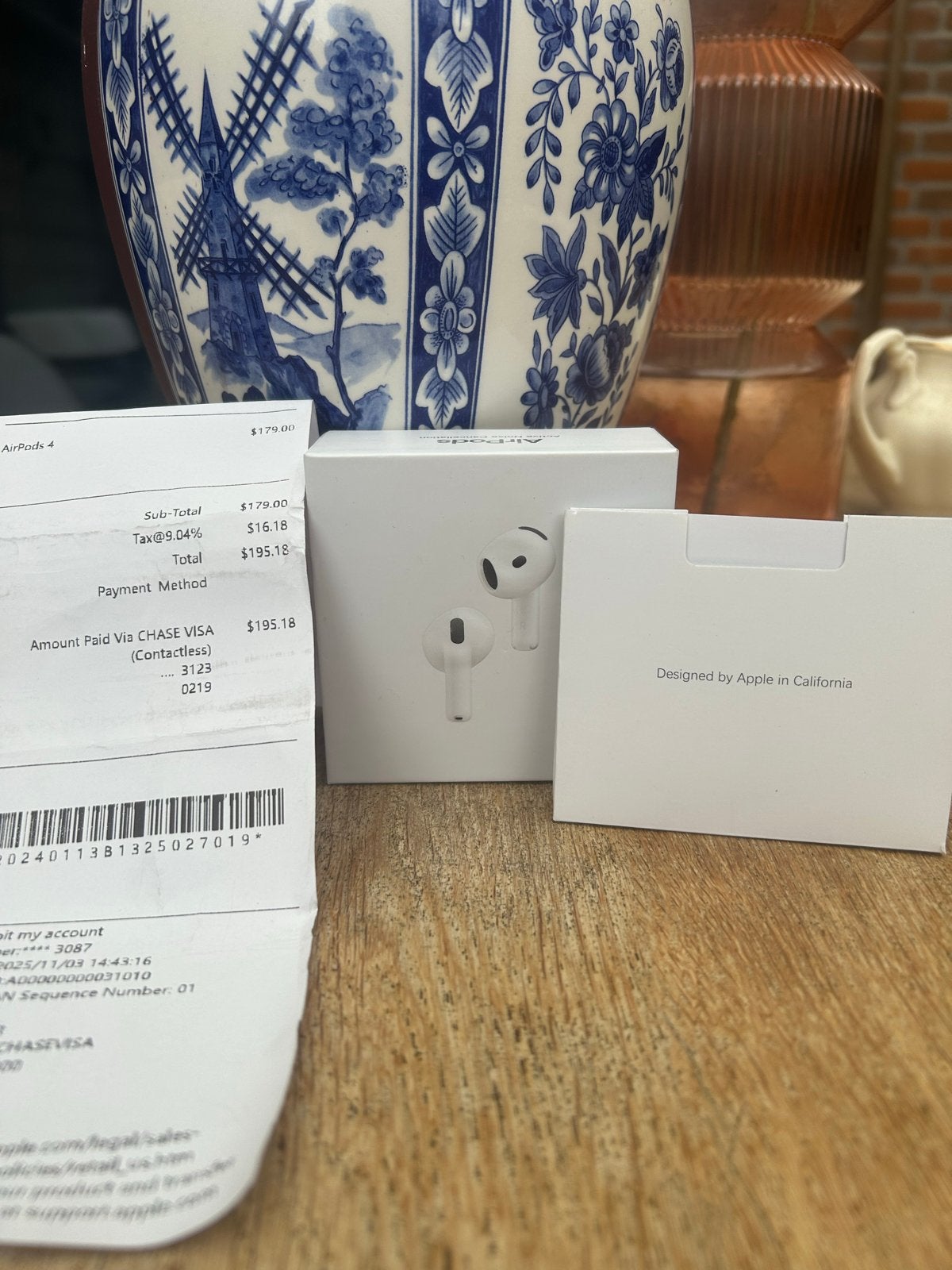 Apple AirPods 4 (ANC) met bon - Zo goed als nieuw, In-ear, Bluetooth, Ophalen of Verzenden, Zo goed als nieuw