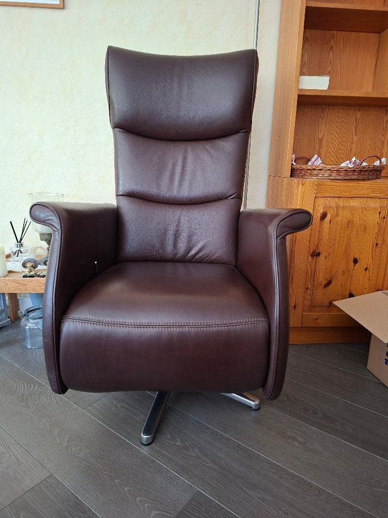 relaxstoel Frans Molenaar, Huis en Inrichting, Fauteuils, Ophalen, Gebruikt, Minder dan 75 cm, Leer