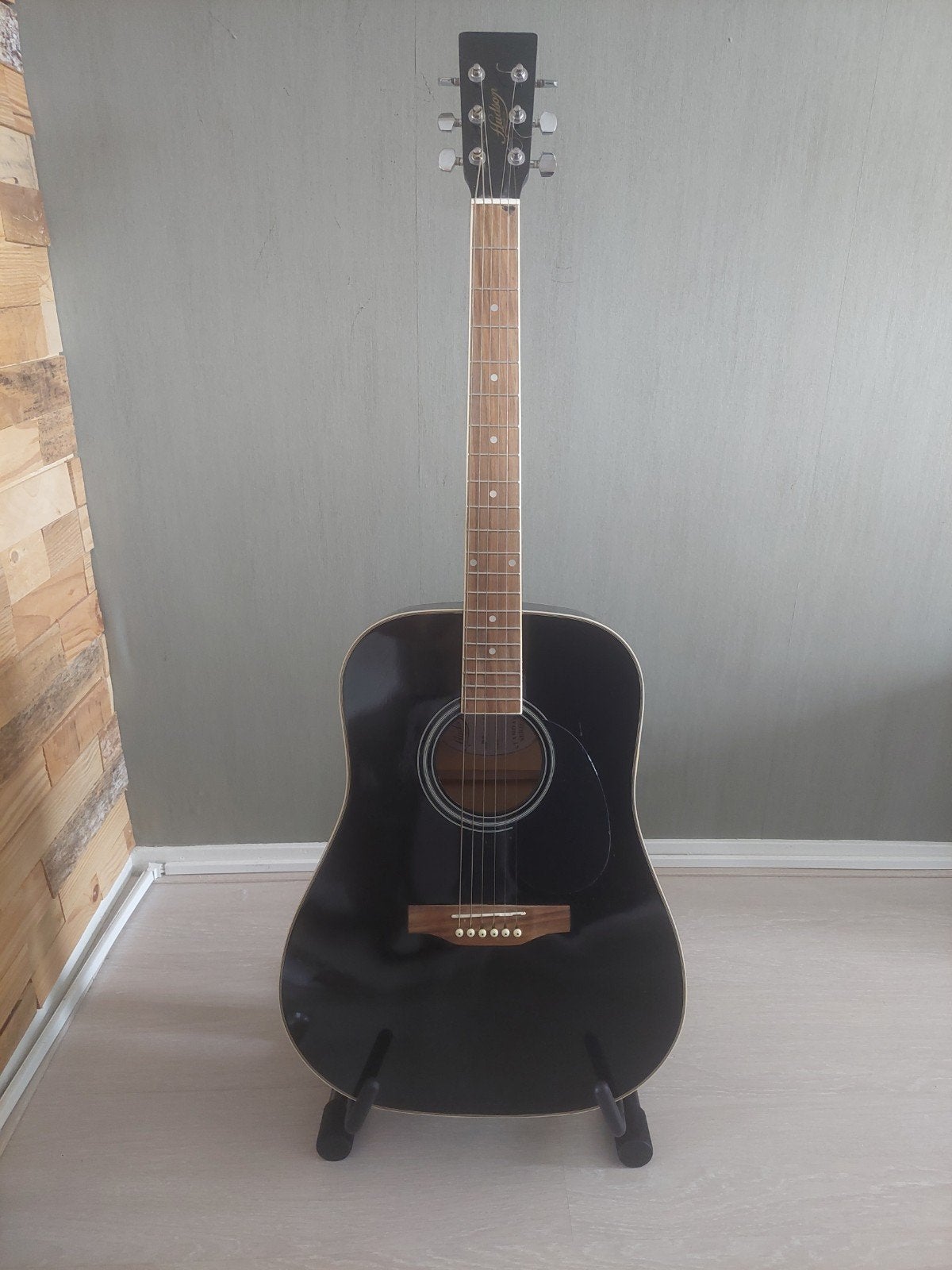 Complete Gitaar Set Hudson HD1-DXBK, Ophalen, Gebruikt, Western- of Steelstringgitaar, Met koffer