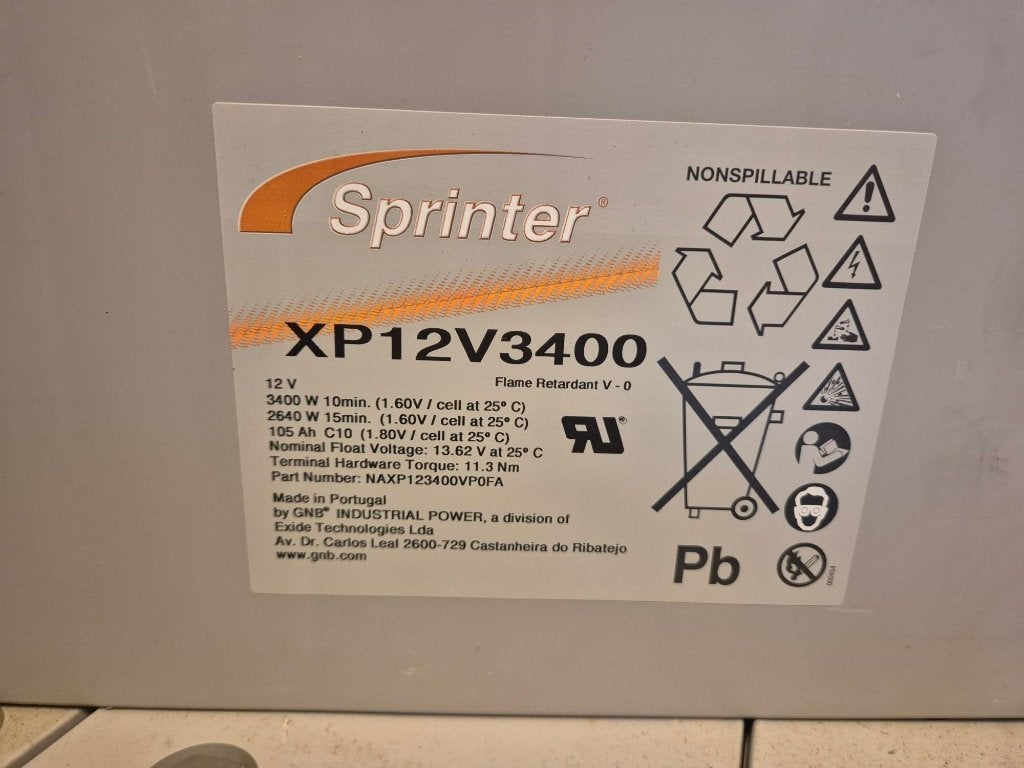 4 Lood-gel accu's, 105 Ah, Auto-onderdelen, Gebruikt, Overige automerken