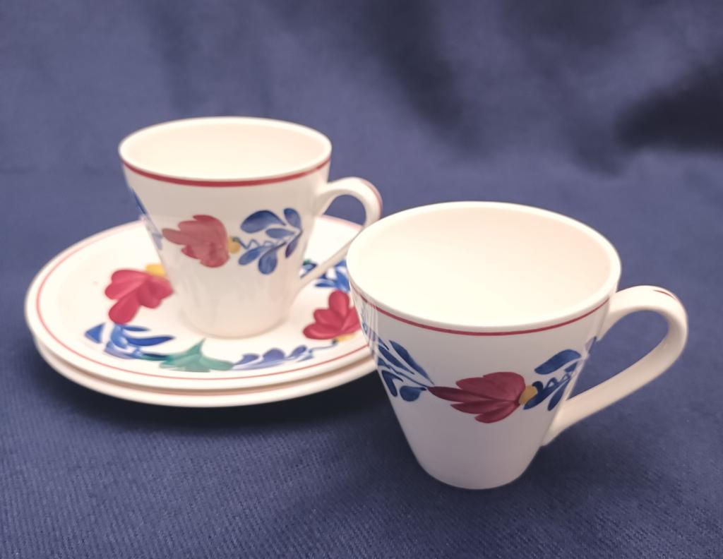 Boerenbont kinderservies.            2x.mini.kop.en.schotel, Ophalen of Verzenden