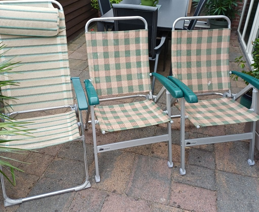 3 camping stoelen, Ophalen, Gebruikt, Campingstoel