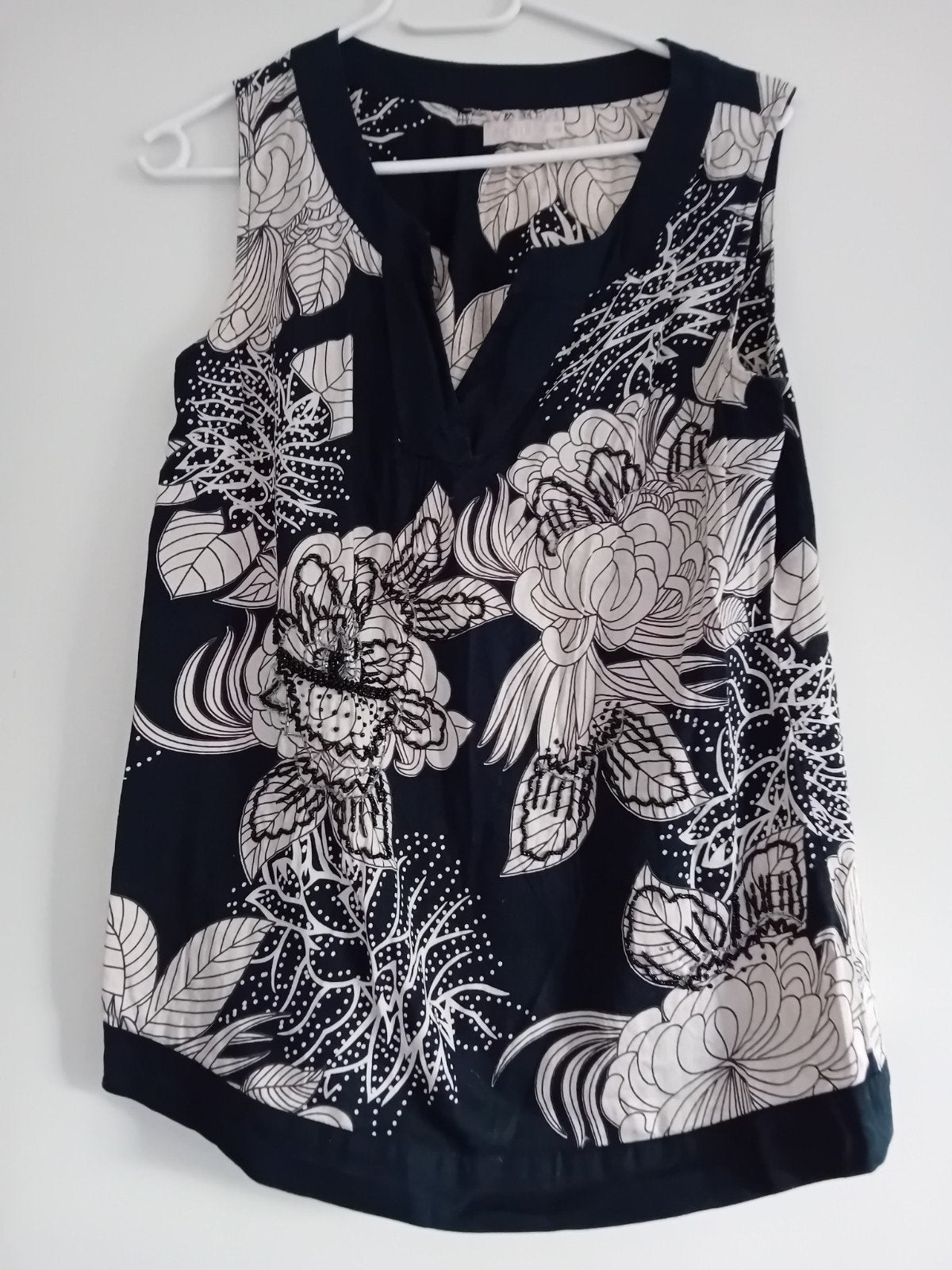 Riu Tuniek met kraaltjes, maat 38, katoen, Maat 38/40 (M), Zwart, Riu, Ophalen of Verzenden