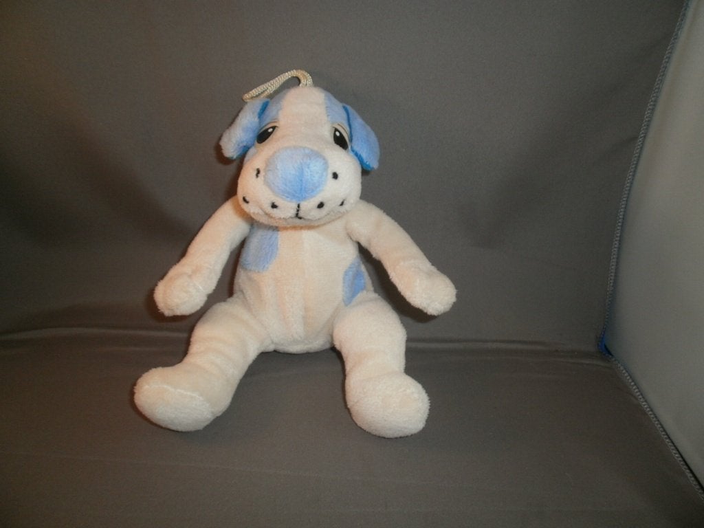 hond wit blauw gevlekt zwarte puntjes op snuit plastic ogen, Overige merken, Zo goed als nieuw, Middelgroot (20 tot 80 cm), Meerkleurig