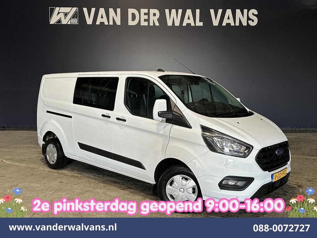 Ford Transit Custom 2.0 TDCI 131pk L2H1 Dubbele Cabine Euro6, Voorwielaandrijving, 4 cilinders, 2800 kg, Wit